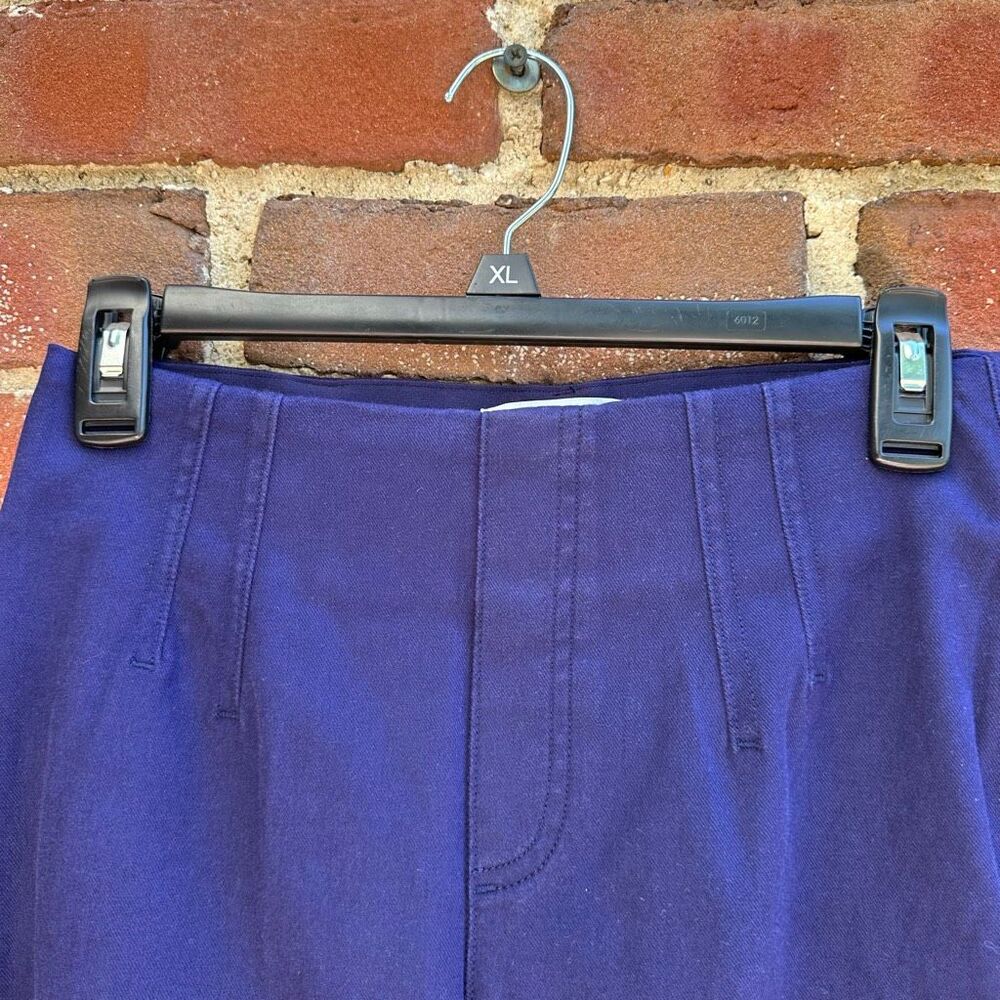 SPANX $138 Twill Crop Wide Leg Pull On Pants Lapis Blue XL NWOT - Picture 3 of 7